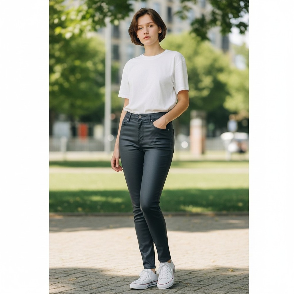 J Brand Super Skinny Pants Womens 24 Navy Blue Blu Velvet Sateen Slim Chic